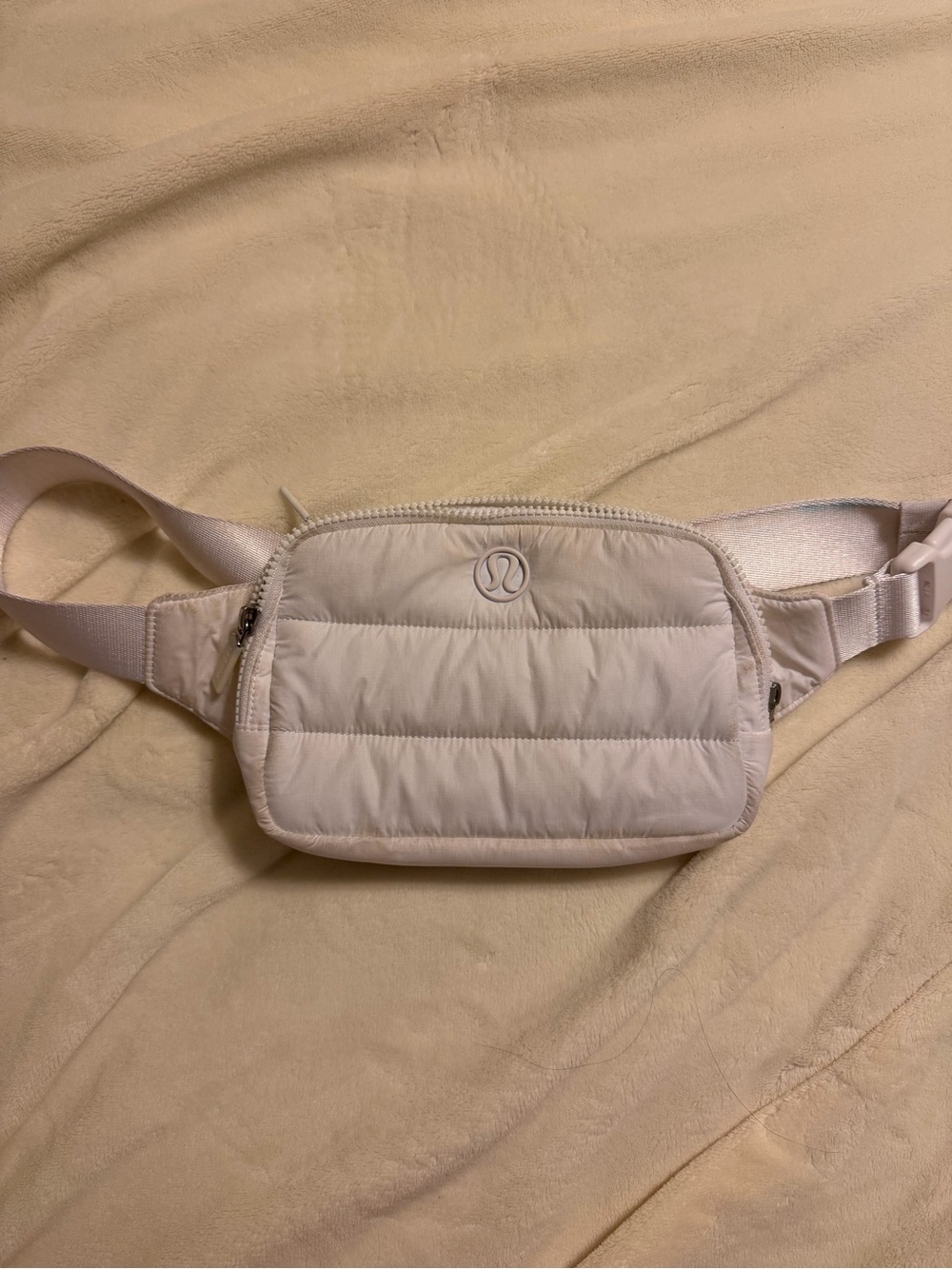 Lululemon White Quilted Belt Bag